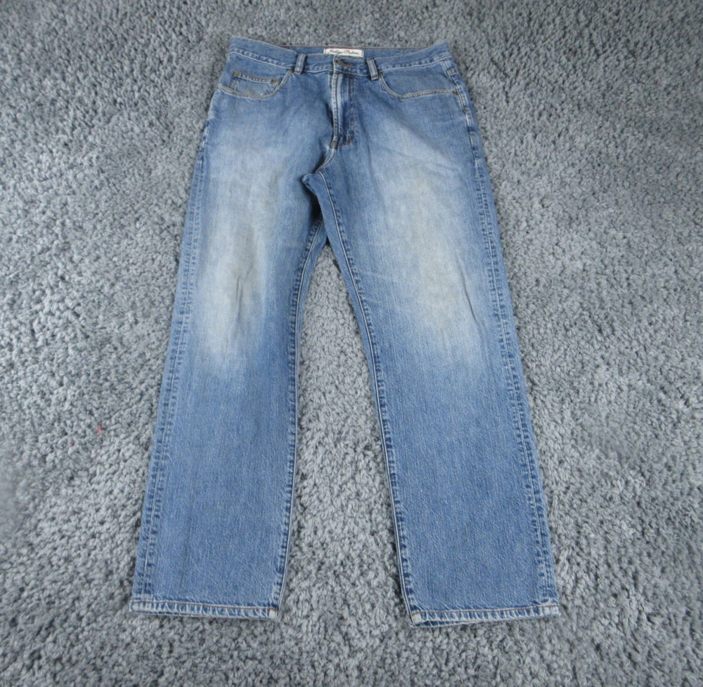 Indigo Palms Jeans Mens 36x32 Blue Denim Classic Fit Straight Leg 34x29*